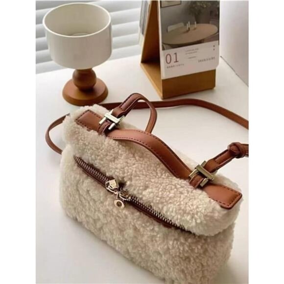 Lamb Wool Crossbody Bag - Picture 3 of 5